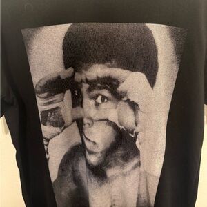 Muhammad Ali Black Graphic T-Shirt with Iconic Print